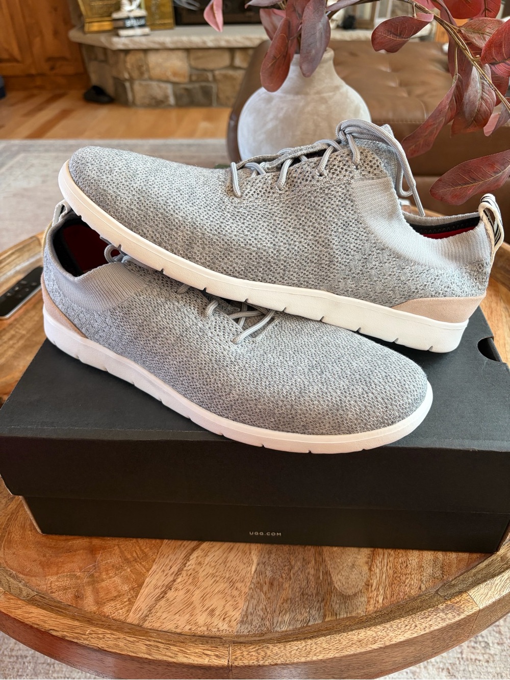 UGG Men's Grey Knit Sneakers! New!